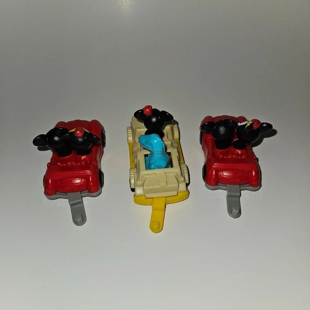3 Disney World Toy Lot Mickey Minnie Mouse Runaway Railway Dinosaur McDonald's